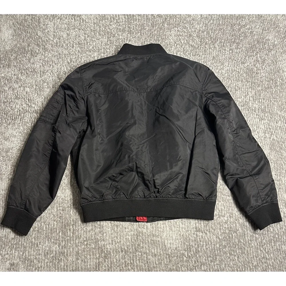 Levi's Men's Black Nylon Bomber Jacket Size L Full Zip Flight